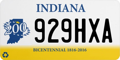 IN license plate 929HXA