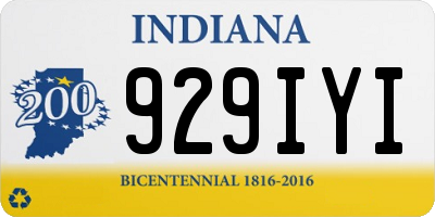 IN license plate 929IYI