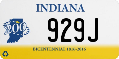 IN license plate 929J