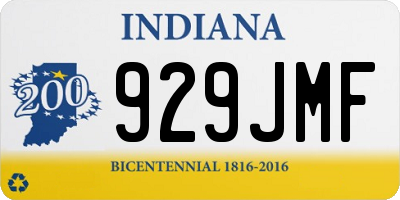 IN license plate 929JMF