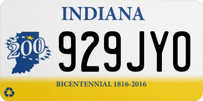 IN license plate 929JYO