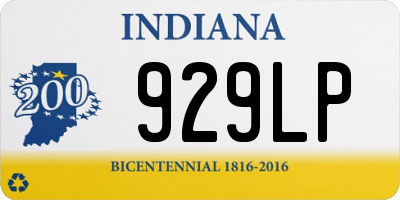 IN license plate 929LP