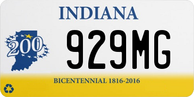 IN license plate 929MG
