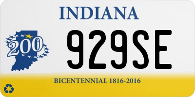 IN license plate 929SE