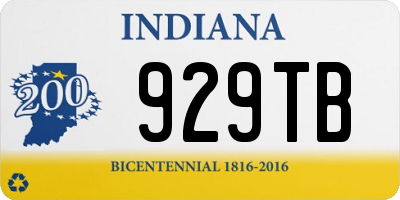 IN license plate 929TB