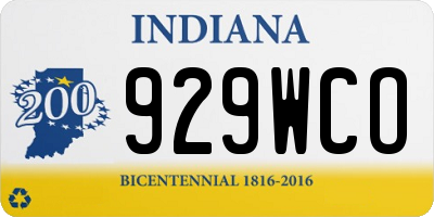 IN license plate 929WCO
