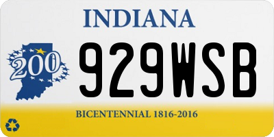 IN license plate 929WSB