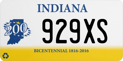 IN license plate 929XS