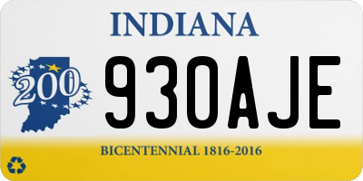IN license plate 930AJE