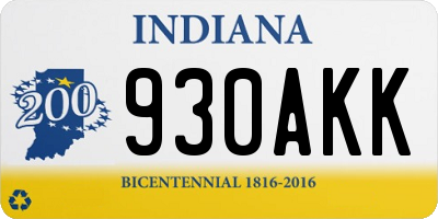 IN license plate 930AKK