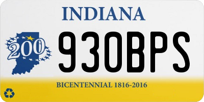 IN license plate 930BPS