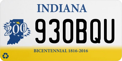 IN license plate 930BQU