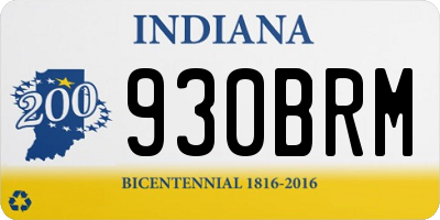 IN license plate 930BRM