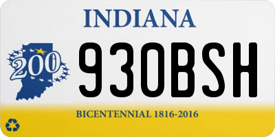 IN license plate 930BSH