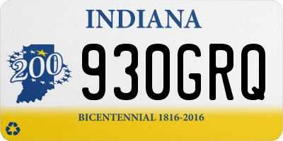 IN license plate 930GRQ