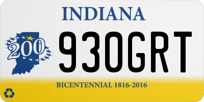 IN license plate 930GRT