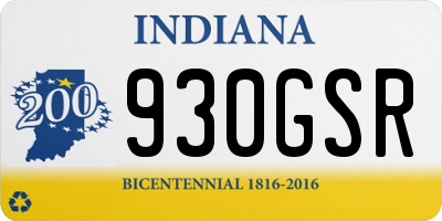 IN license plate 930GSR