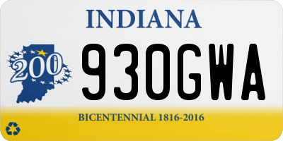 IN license plate 930GWA