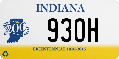 IN license plate 930H