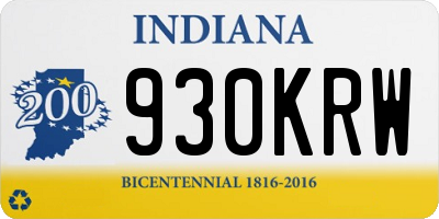 IN license plate 930KRW