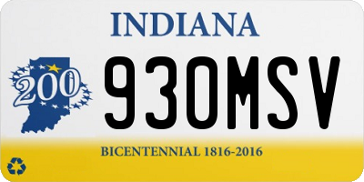 IN license plate 930MSV