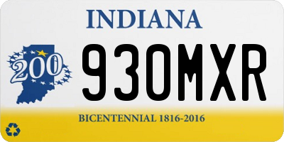 IN license plate 930MXR