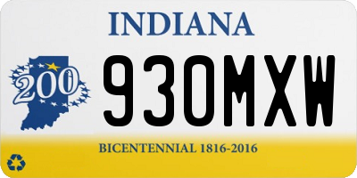IN license plate 930MXW