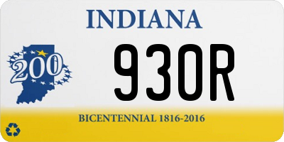 IN license plate 930R