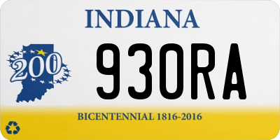 IN license plate 930RA