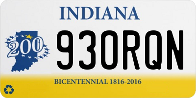 IN license plate 930RQN