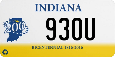 IN license plate 930U