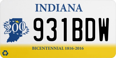 IN license plate 931BDW