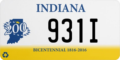 IN license plate 931I