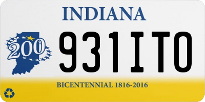 IN license plate 931ITO