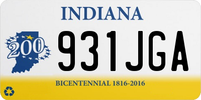IN license plate 931JGA