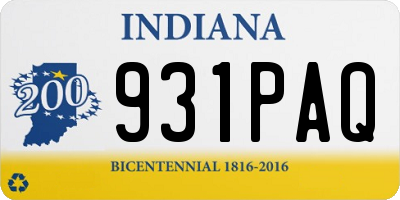 IN license plate 931PAQ