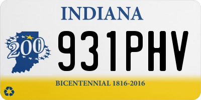 IN license plate 931PHV