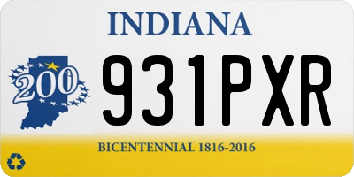 IN license plate 931PXR