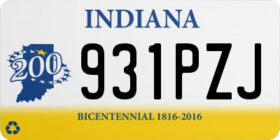 IN license plate 931PZJ