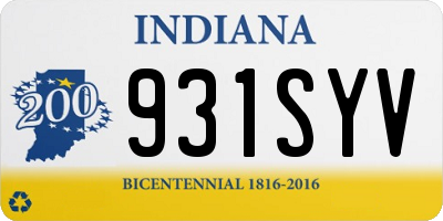 IN license plate 931SYV