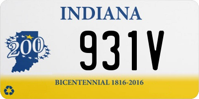 IN license plate 931V