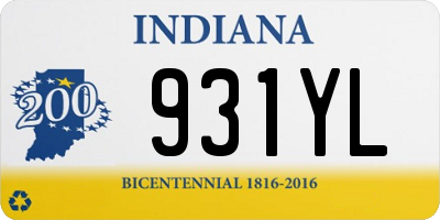 IN license plate 931YL