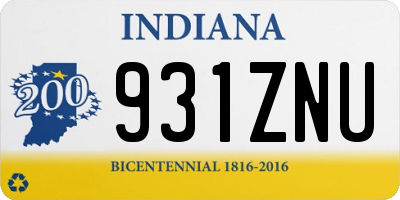 IN license plate 931ZNU