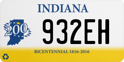 IN license plate 932EH