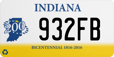 IN license plate 932FB