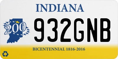IN license plate 932GNB