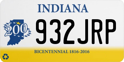 IN license plate 932JRP