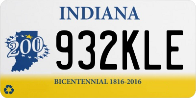 IN license plate 932KLE