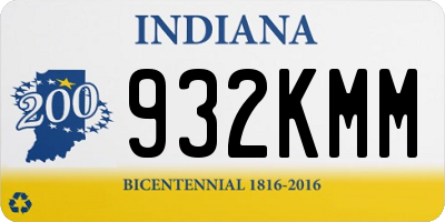 IN license plate 932KMM