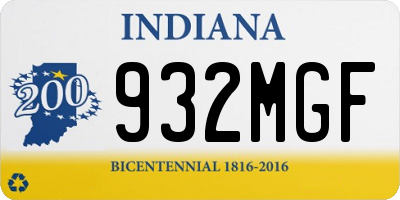 IN license plate 932MGF